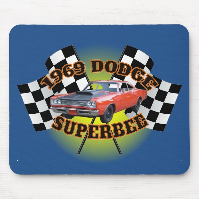 1969 Dodge Superbee Mouse Pad. Mouse Mat (Front)