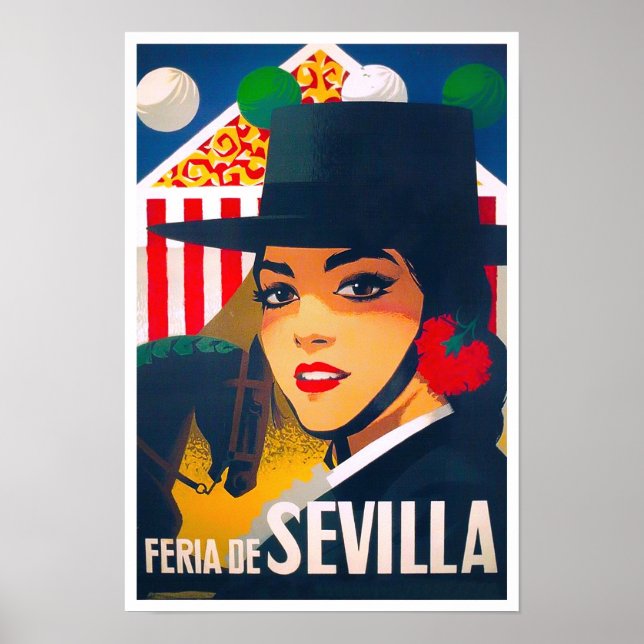 1969 Feria de Sevilla Spain vintage travel Poster (Front)