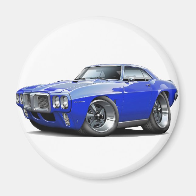 1969 Firebird Blue Car Magnet (Front)