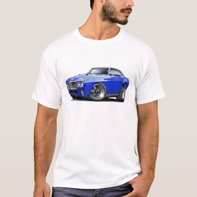 1969 Firebird Blue Car T-Shirt (Front)