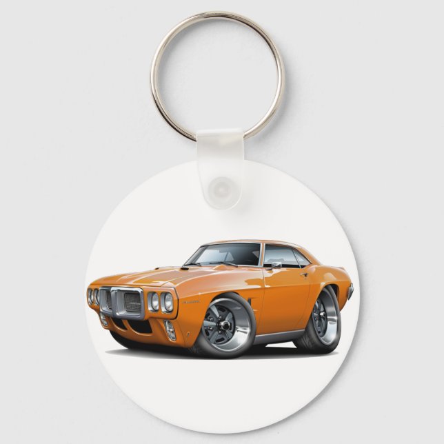 1969 Firebird Orange Car Key Ring (Front)