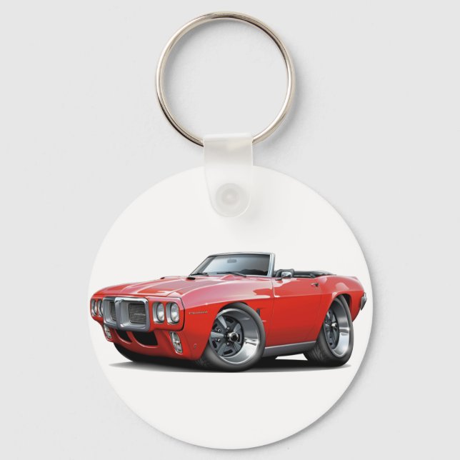 1969 Firebird Red Convertible Key Ring (Front)