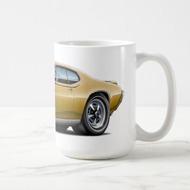 1969 GTO Judge Gold Car Coffee Mug (Right)