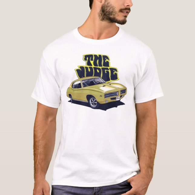 1969 GTO Judge Gold Car T-Shirt (Front)