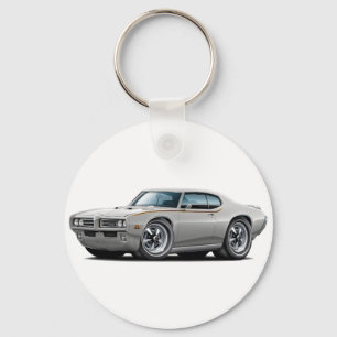 1969 GTO Judge Silver Car Key Ring