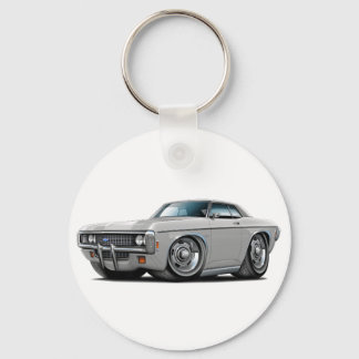 1969 Impala Silver-Black Top Car Key Ring