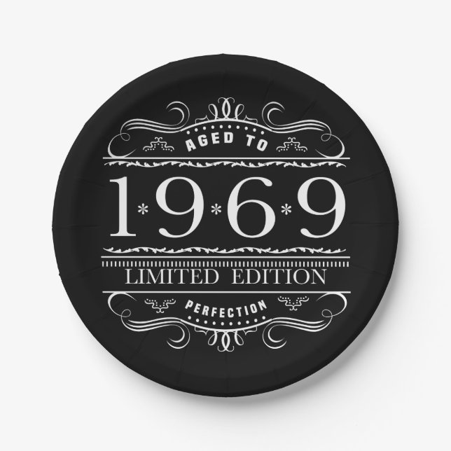 1969 Limited Edition Birthday Paper Plate (Front)