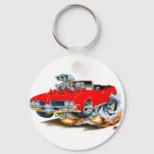 1969 Olds Cutlass Red Convertible Key Ring