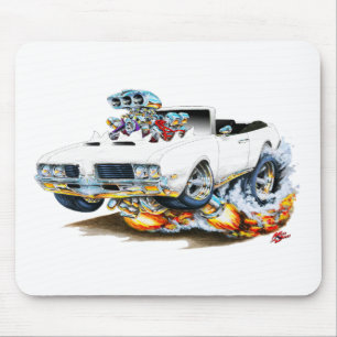 1969 Olds Cutlass White Convertible Mouse Mat