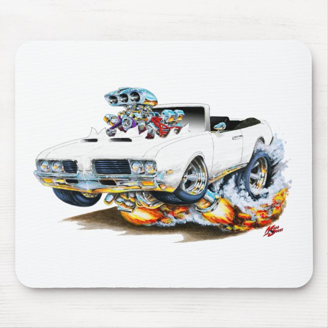 1969 Olds Cutlass White Convertible Mouse Mat (Front)