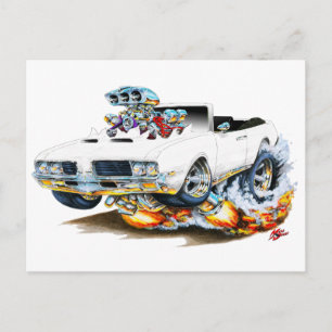 1969 Olds Cutlass White Convertible Postcard