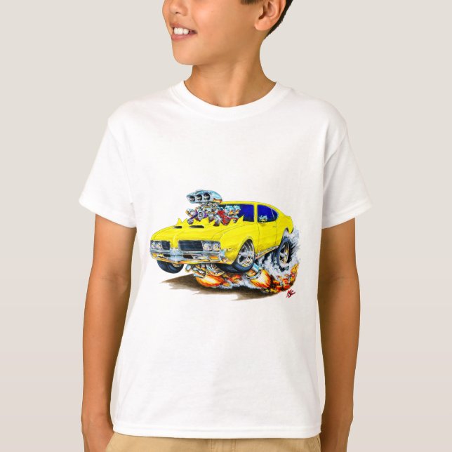 1969 Olds Cutlass Yellow Car T-Shirt (Front)
