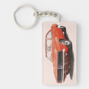 1969 Orange Charger Keychain