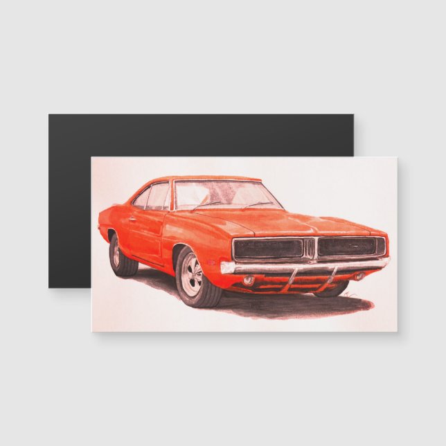 1969 Orange Charger Magnet (Front/Back)
