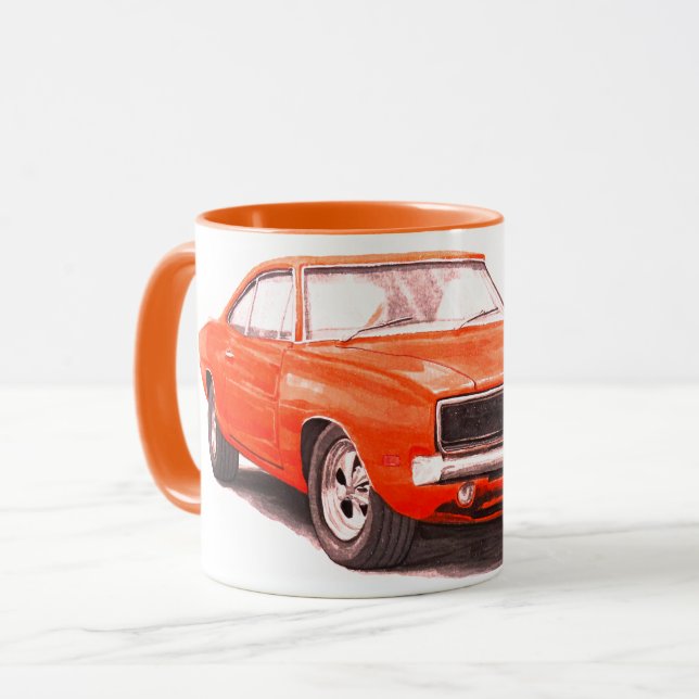 1969 Orange Charger Mug (Front Left)