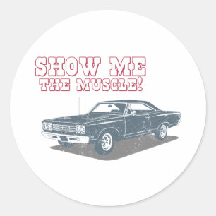 1969 Plymouth Road Runner Classic Round Sticker