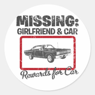 1969 Plymouth Road Runner Classic Round Sticker