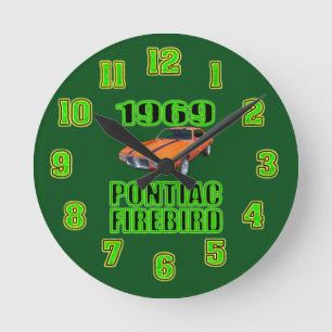 1969 Pontiac Fire Bird Clock. Round Clock