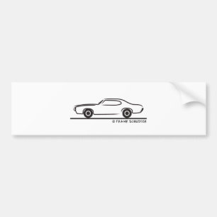 1969 Pontiac GTO Coupe Bumper Sticker