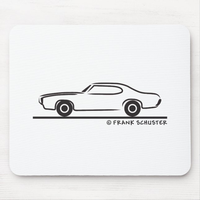 1969 Pontiac GTO Coupe Mouse Mat (Front)