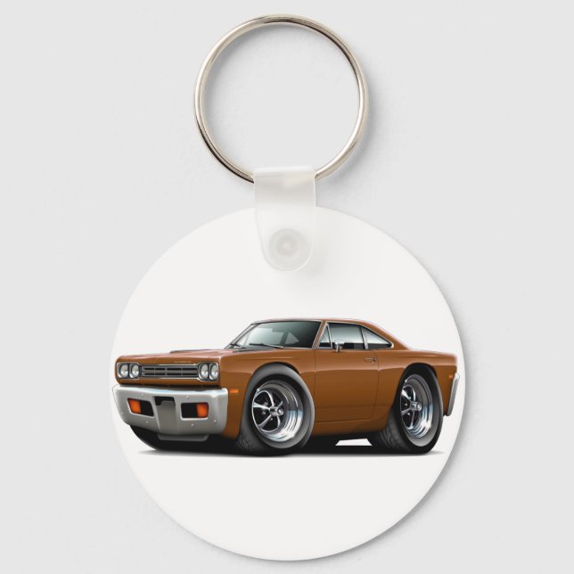 1969 Roadrunner Brown Car Key Ring (Front)