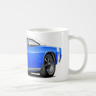 1969 Super Bee Blue-White Top Double Scoop Hood Coffee Mug