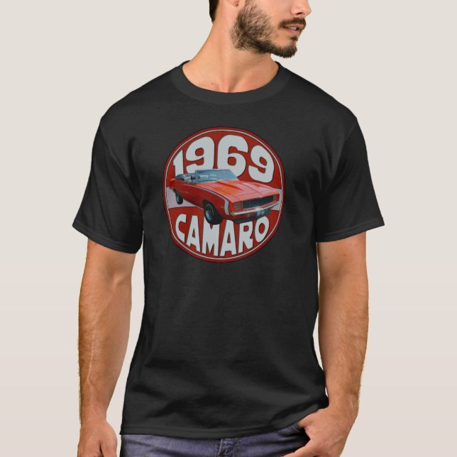 1969 Super Sport Camaro Deep Red Line T-Shirt (Front)