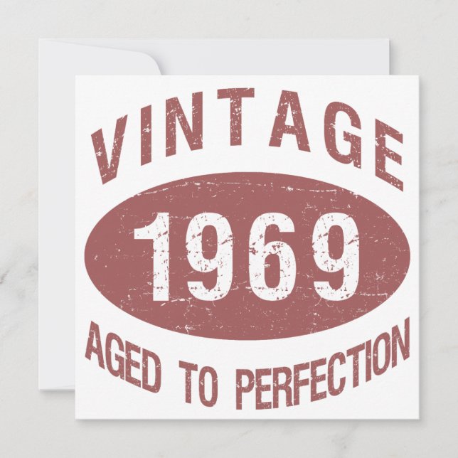 1969 Vintage Birthday Invitation (Front)