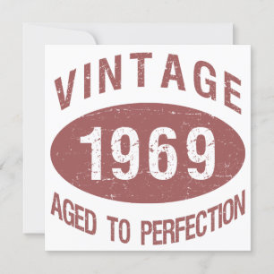 1969 Vintage Birthday Invitation