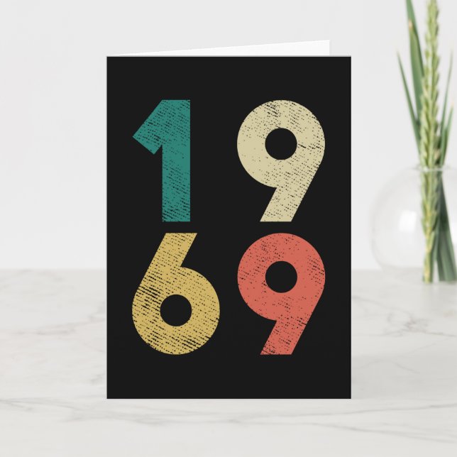 1969 Vintage Birthday Retro Card (Front)