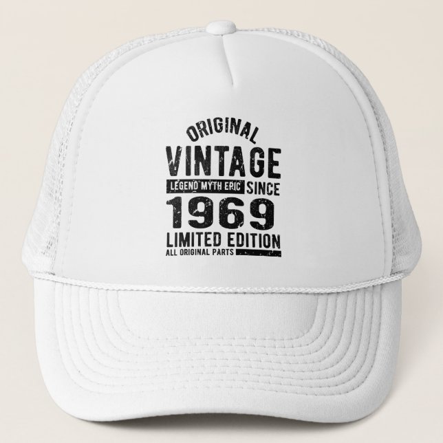 1969 Vintage Birthday Trucker Hat (Front)