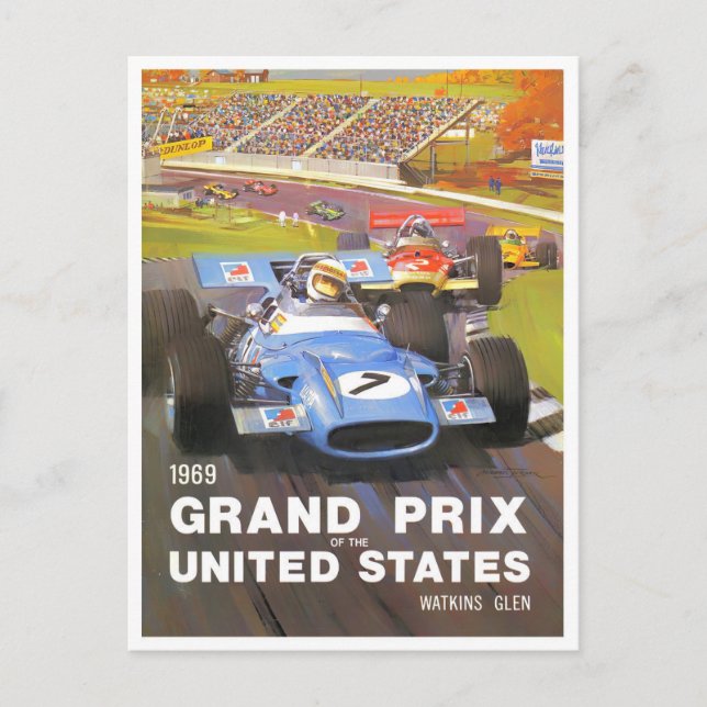 1969 Watkins Glen Grand Prix Postcard (Front)