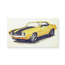 1969 Yellow Camaro Magnet