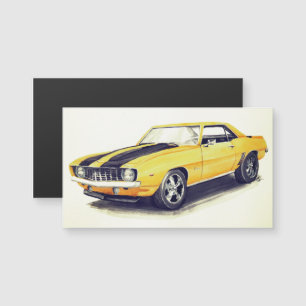 1969 Yellow Camaro Magnet