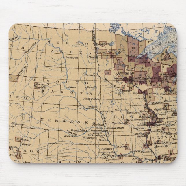 196 Value lumber, timber/sq mile Mouse Mat (Front)
