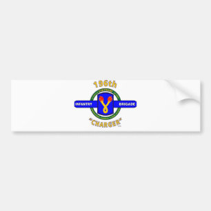 196TH INFANTRY BRIGADE "CHARGER" VIETNAM BUMPER STICKER