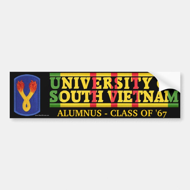 196th LIB - U of South Vietnam Alumnus Sticker (Front)