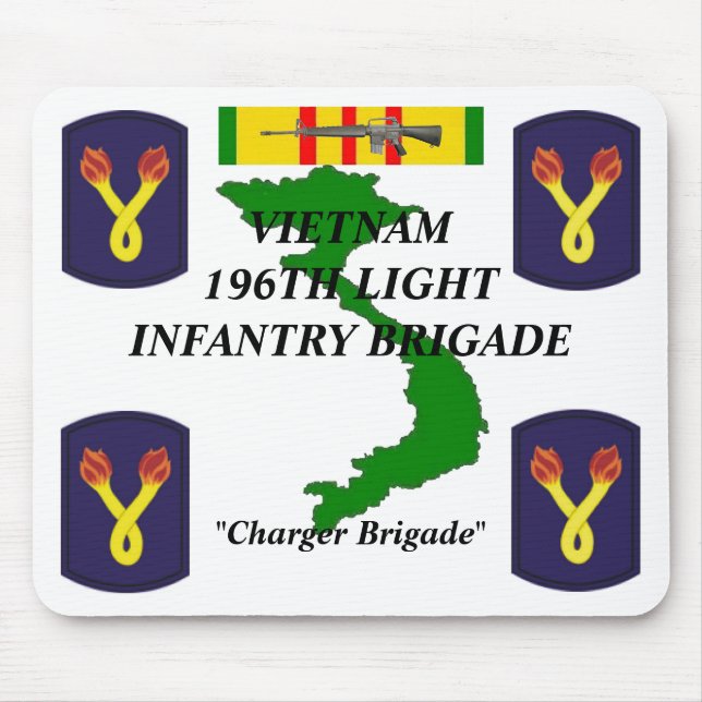 196th Light Inf Vietnam Mousepad 1/w (Front)