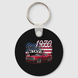 1970 70 Boss 302 4th Of July American Key Ring