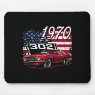 1970 70 Boss 302 4th Of July American  Mouse Mat