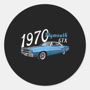 1970 70 Gtx 4th Of July American Classic Round Sticker