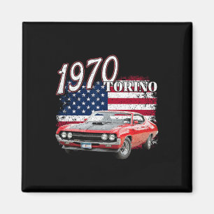 1970 70 Torino Muscle Clic Car 4th Of July America Magnet