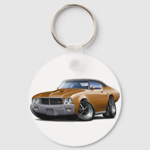 1970-72 Buick GS Brown Black Top Car Key Ring