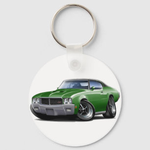 1970-72 Buick GS Green Black Top Car Key Ring