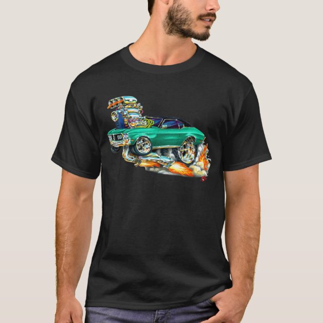 1970-72 Buick GS Green Car T-Shirt (Front)