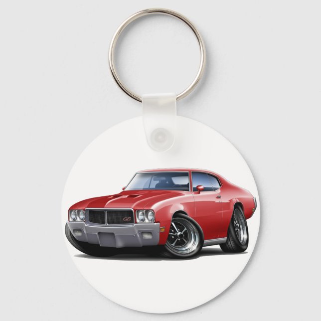 1970-72 Buick GS Red Car Key Ring (Front)
