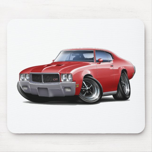 1970-72 Buick GS Red Car Mouse Mat (Front)