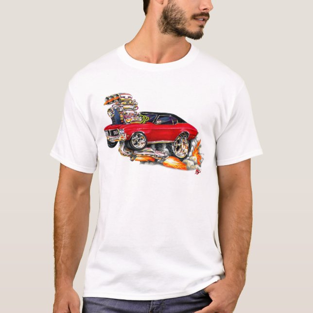 1970-72 Buick GS Red Car T-Shirt (Front)
