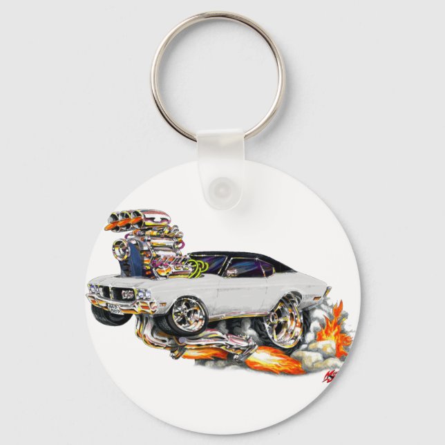 1970-72 Buick GS White Car Key Ring (Front)