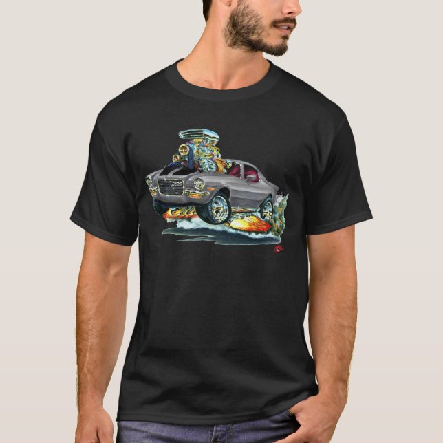 1970-72 Camaro Grey-Black Car T-Shirt (Front)